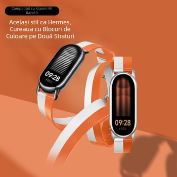 Pentru curea Mi Band 9 din piele, curea dublă Love Horse din piele, curea Mi Band 8/7, oficială, aceeași