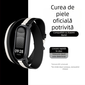 Pentru curea Mi Band 9 din piele, curea dublă Love Horse din piele, curea Mi Band 8/7, oficială, aceeași