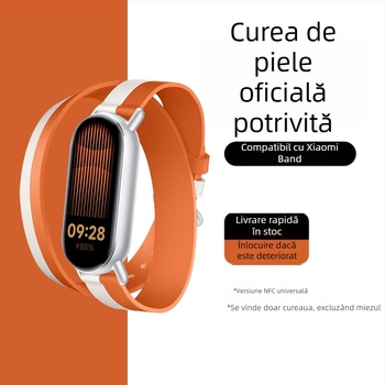 Pentru curea Mi Band 9 din piele, curea dublă Love Horse din piele, curea Mi Band 8/7, oficială, aceeași