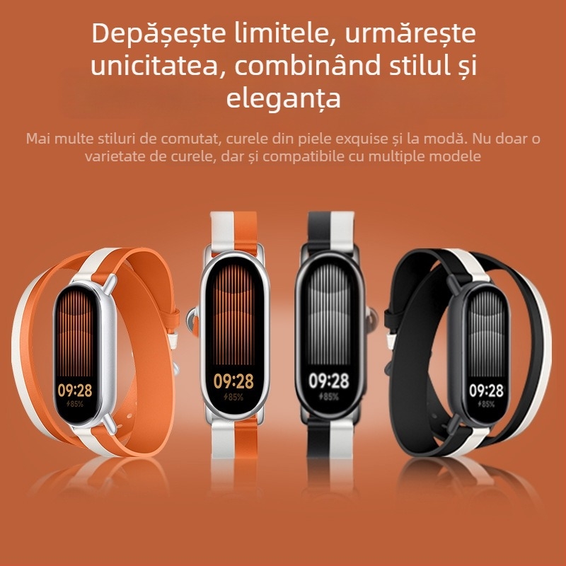 Pentru curea Mi Band 9 din piele, curea dublă Love Horse din piele, curea Mi Band 8/7, oficială, aceeași
