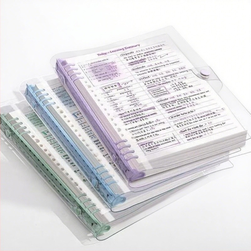 Caiet transparent cu foi libere, cu coajă moale, stil Ins, caiet îngroșat de mare valoare, universal pentru elevi de gimnaziu, liceu și studenți