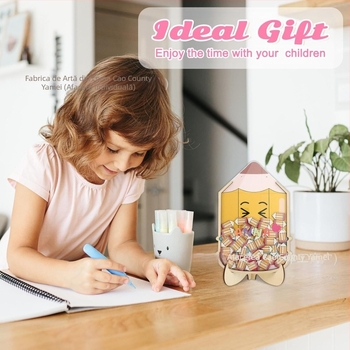 Tablă de înscriere puzzle din lemn, borcan pentru petrecere de nuntă, tablă de înscriere stea, borcan cu recompense pentru copii, borcan cu dorințe în formă de inimă