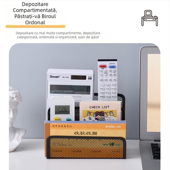 Depozitare pe birou transfrontalieră în stoc 190 de litere grilă metalică din fier combinat cu plasă de date raft pentru fișiere suport pentru cărți negru