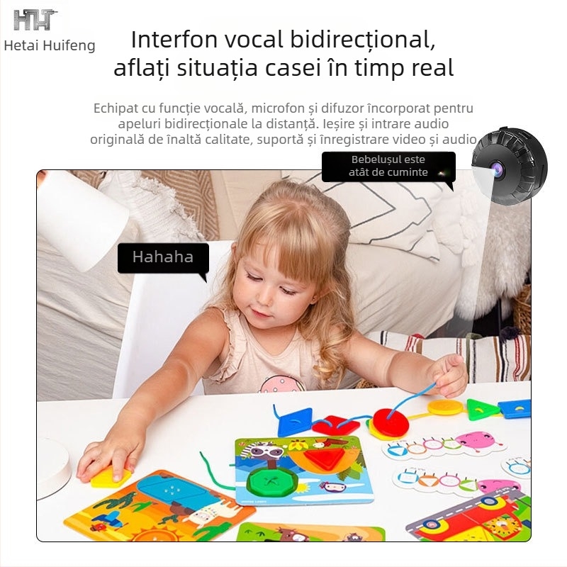 Cameră de supraveghere video 1080P cu infraroșu, vedere nocturnă, detectare mobilă, explozii transfrontaliere, rețea wireless inteligentă