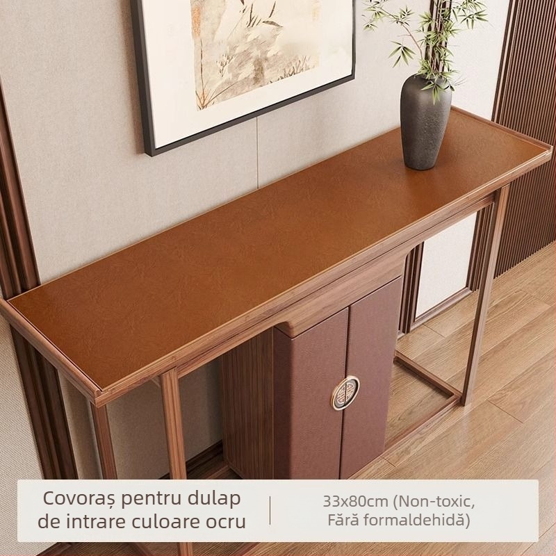 Pernă de bufet retro nouă, impermeabilă, față-verso, din piele, pentru intrare, pernă de masă, pernă lungă pentru TV, husă pentru dulap de pantofi