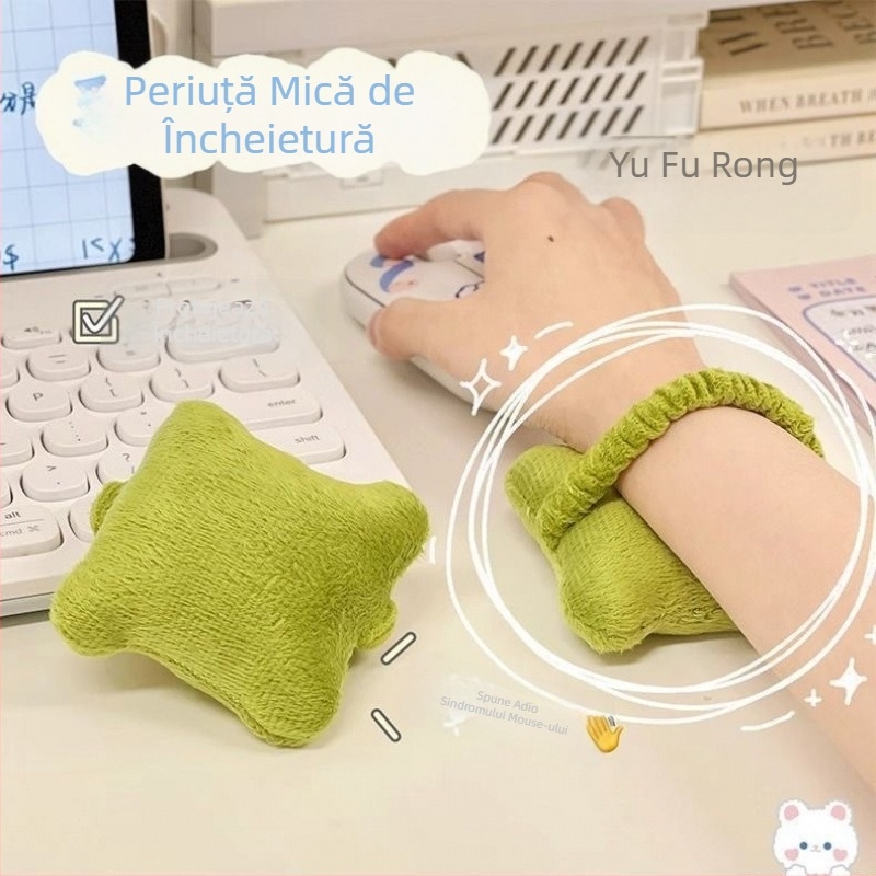 【Pad pentru mouse pentru încheietura mâinii, pernă mică, pernă pentru mână, bandă elastică, suport pentru tastare la tastatură, suport anti-uzură pentru mână, pad pentru mână, suport pentru încheietura mâinii la birou