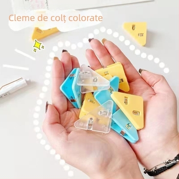 Clemă triunghiulară pentru dosar, clemă fixă pentru fixarea lucrărilor de examen, clemă anti-ondulare pentru cărți, clemă multifuncțională pentru colț