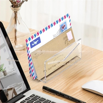 Suport pentru plicuri acrilice transparente, organizator de scrisori, organizator de poștă, suport vertical pentru scrisori, suport pentru facturi