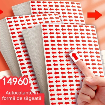 Autocolante mici cu săgeți pentru marcaje de produse defecte, etichete de recondiționare și reparare, autocolante roșii pentru indicatoare de direcție, autocolante autoadezive