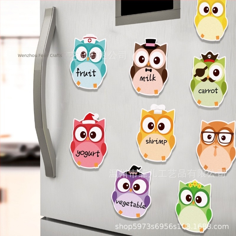 UB033 Notițe Post-it în formă de bufniță cu desene animate, notițe Post-it, autocolante pentru conturi de mână, rechizite de birou, notițe Post-it