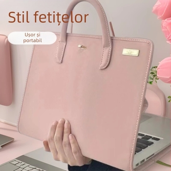 Husă de protecție pentru computer, geantă pentru computer, husă de protecție pentru laptop, geantă de mână pentru fete roz