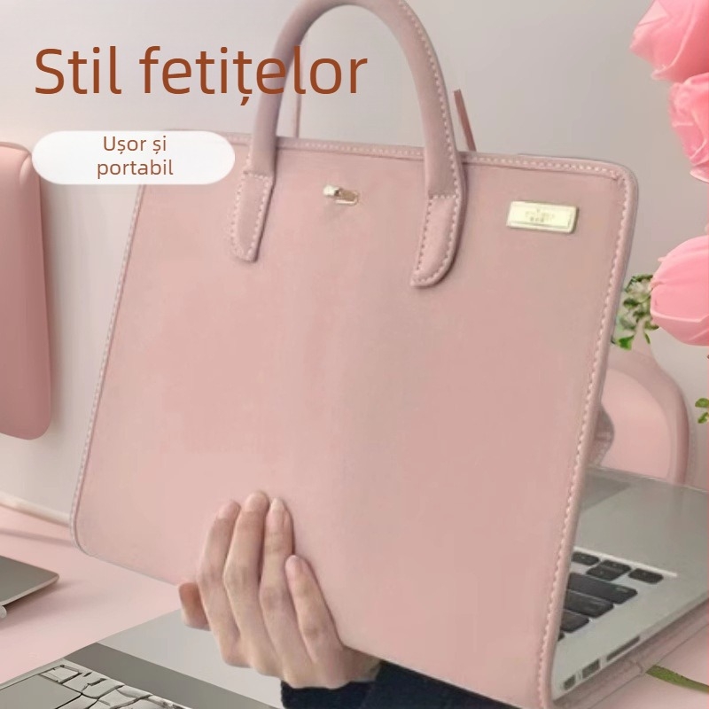 Husă de protecție pentru computer, geantă pentru computer, husă de protecție pentru laptop, geantă de mână pentru fete roz