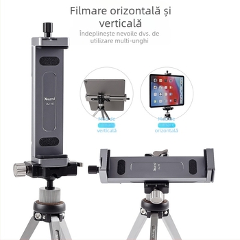 Suport tabletă complet metalic Xyloto XJ15, suport universal pentru telefon mobil, suport pentru desktop, clemă de fixare pentru transmisiuni în direct