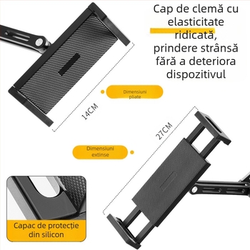 Suport de perete cu dublă funcție pentru telefon mobil, tabletă, suport de perete din aliaj de aluminiu, suport de telefon mobil, pliabil, rotativ, cantilever