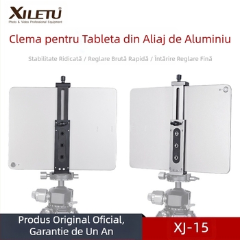 Suport tabletă complet metalic Xyloto XJ15, suport universal pentru telefon mobil, suport pentru desktop, clemă de fixare pentru transmisiuni în direct