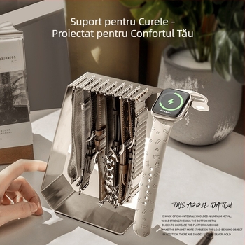 Bază de încărcare aplicabilă pentru Apple Watch, curea, suport de depozitare, încărcător metalic pentru Apple Watch, iWatch