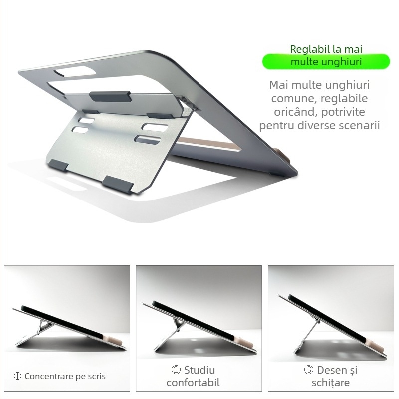 Suport portabil profesional pentru tabletă de pictură cu suport pentru încheietura mâinii, din aliaj de aluminiu, cu unghi reglabil, pentru suport desktop iPad