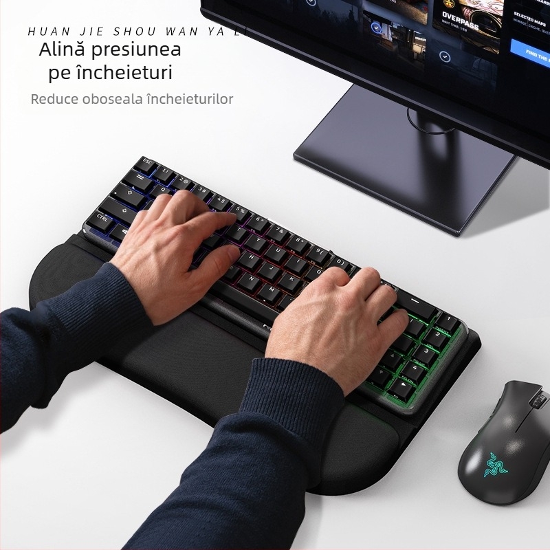 Suport ergonomic pentru tastatură, suport pentru tastatură mecanică, suport integrat pentru tastatură, suport pentru desktop, înclinare, îngroșat