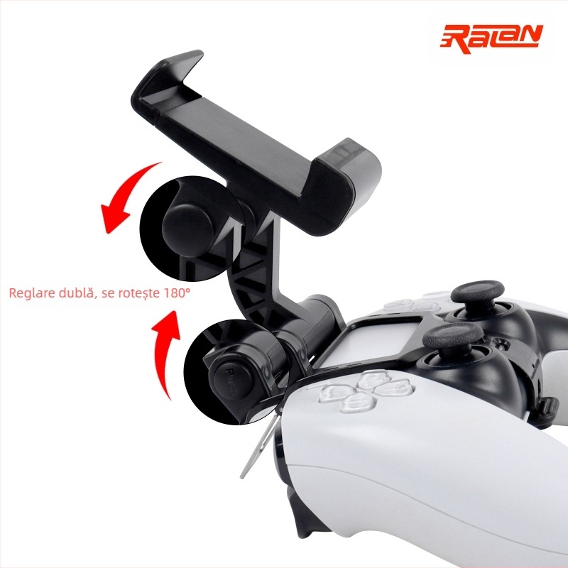 Nou Clip retractabil metalic pentru controler de joc Ps5, suport pentru telefon mobil Ps5, unghi reglabil dublu, P5