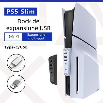 Potrivit pentru Ps5 Slim Host Hub, extender de transmisie de mare viteză, convertor Hub 5 în 1 Ps5Slim Host