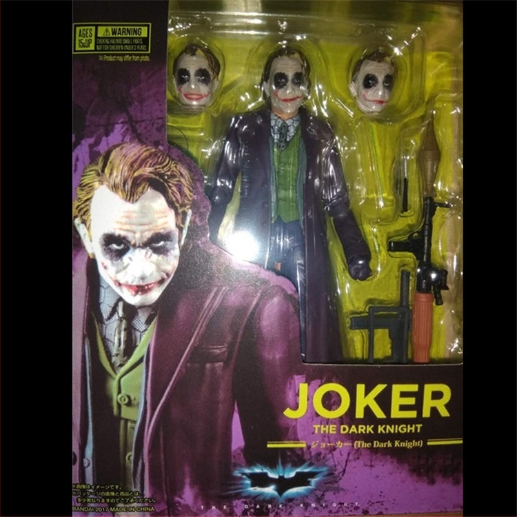 Ediția Motherland Batman Dark Knight SHF Joker Heath Ledger Joker Figurină de acțiune Model de mână în cutie