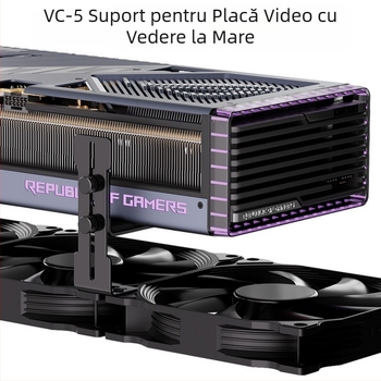 Cadru de susținere a plăcii video, șasiu cu vedere la mare, poziție ventilator fixă metalică reglabilă, pentru a preveni lăsarea ventilatorului