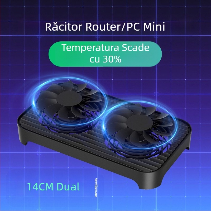 Ventilator de răcire USB Z-X4 Router Radiator Bază Set-Top Box Suport Gazdă Ventilator 14cm