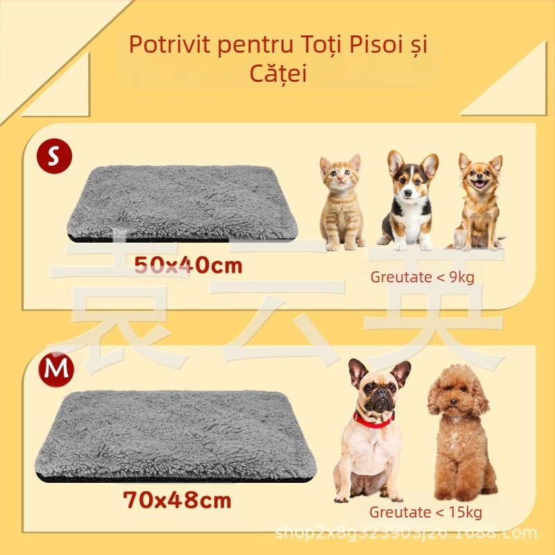 Saltea autoîncălzitoare Amazon pentru animale de companie, saltea caldă de iarnă pentru pisici, fund antiderapant detașabil, suficient în stoc