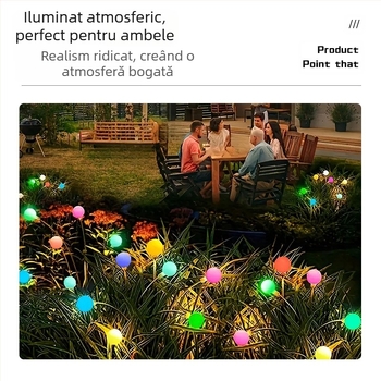 Lampă solară transfrontalieră cu licurici, lampă de grădină impermeabilă pentru uz casnic, lampă de gazon, lampă de exterior cu LED-uri, control al luminii