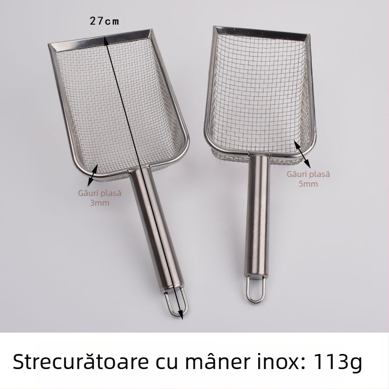 Oțel inoxidabil pentru așternut pentru pisici, lopată, bentonită, rutină, pui, pisică, caca, nisip mineral, lopată, filtru de nisip, lopată, instrument de preluare a cacalui de animale de companie