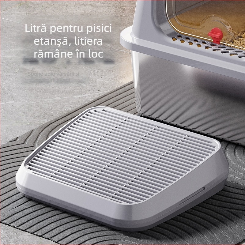 Pisică litiera Pad dublu strat filtru pisică litiera bazin universal nisip scurgeri masă anti-stropire anti-scoatere control pad pisică animale de companie provizii