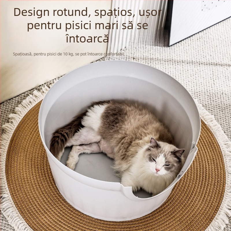 Cutie de litieră pentru pisici Amazon Pet, cu plantă verde închisă, extra mare, anti-stropire, neutră pentru toate anotimpurile
