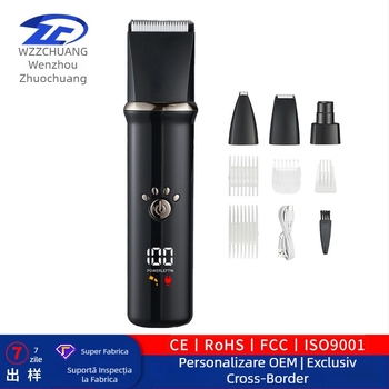 Aparat de ras electric transfrontalier pentru animale de companie, nou, pentru pisici și câini, pentru rasul părului de la picioare, tuns electric, tuns patru în unu, costum pentru animale de companie