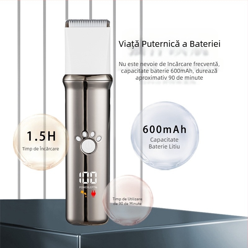 Aparat de ras electric transfrontalier pentru animale de companie, nou, pentru pisici și câini, pentru rasul părului de la picioare, tuns electric, tuns patru în unu, costum pentru animale de companie