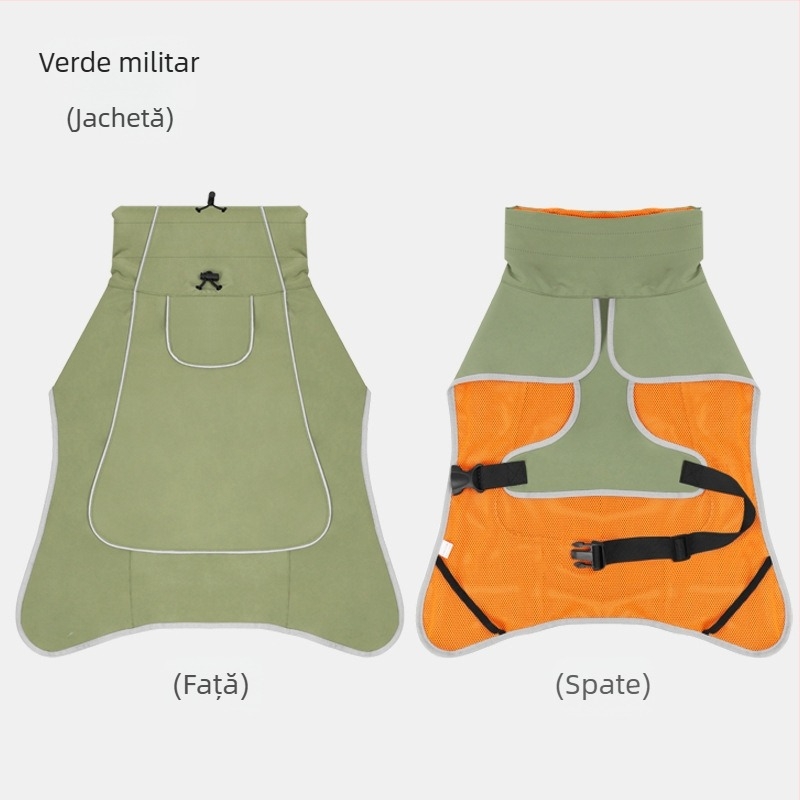 Haine pentru câini, Jachete de exterior pentru animale de companie, Jachete impermeabile și impermeabile pentru exterior, rezistente la ploaie sau soare, Tip jachetă de vânt pentru câini de talie mare