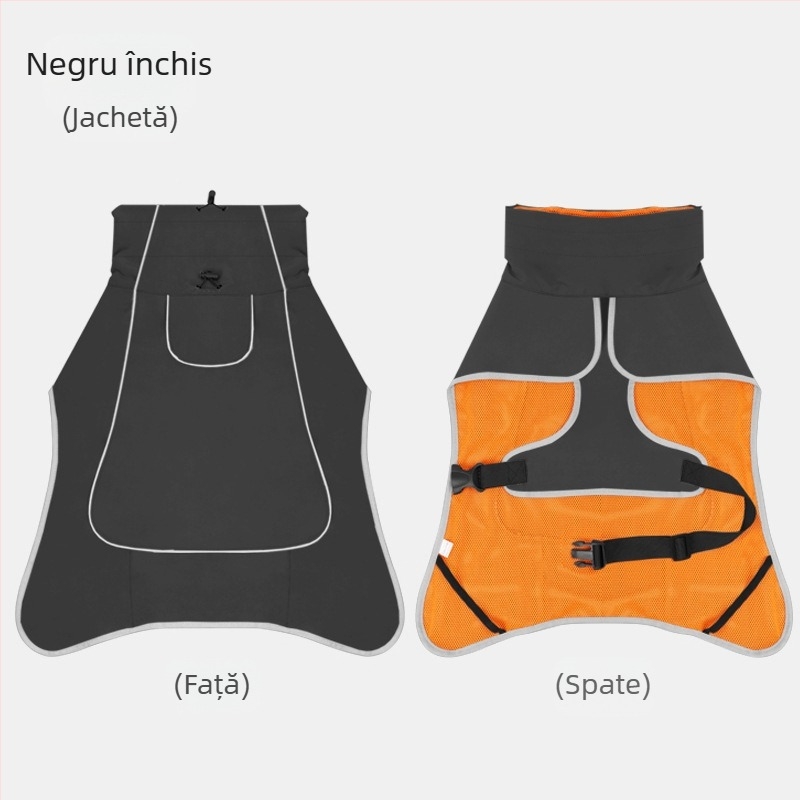 Haine pentru câini, Jachete de exterior pentru animale de companie, Jachete impermeabile și impermeabile pentru exterior, rezistente la ploaie sau soare, Tip jachetă de vânt pentru câini de talie mare