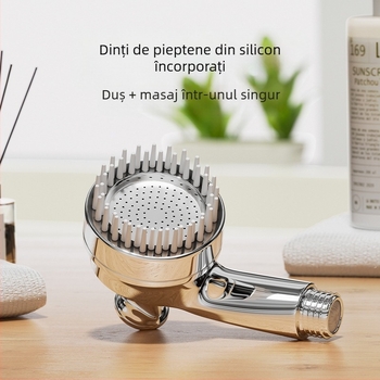 Cap de duș pentru animale de companie, cap de duș pentru pisici și câini, gadget pentru masaj, frecare, cap presurizat, cu bule