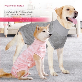 Îmbrăcăminte de sterilizare Amazon pentru câini, îmbrăcăminte menstruală nouă, poate conține absorbante sanitare, îmbrăcăminte respirabilă pentru înțărcare, anti-lingere, pentru recuperare