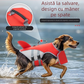 Veste de salvare pentru animale de companie 2025, costum de baie transfrontalier nou pentru câini, anti-sufocare, tracțiune în apă, haine de flotabilitate pentru câini de talie medie și mare