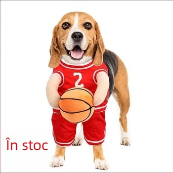 Costum de baschet pentru câini creativ transfrontalier nou cu minge Costum de baschet pentru câini