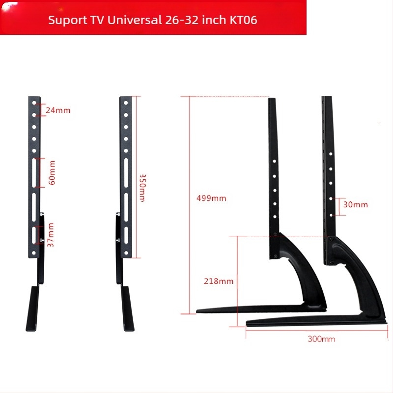 Suport de birou pentru TV LCD, fără perforații, care mărește înălțimea, potrivit pentru 32/42/46/55/60 de inci