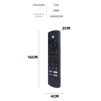 Carcasă din silicon cu telecomandă vocală Bluetooth pentru Amazon Fire TV 4K Stick Max din 2024