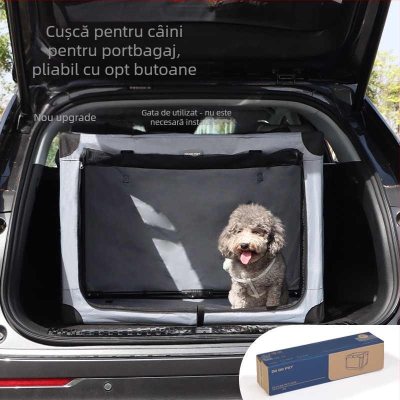 Cușcă pentru câini transfrontalieră, cușcă spate, mașină pentru câini mari, cușcă pliabilă pentru pisici
