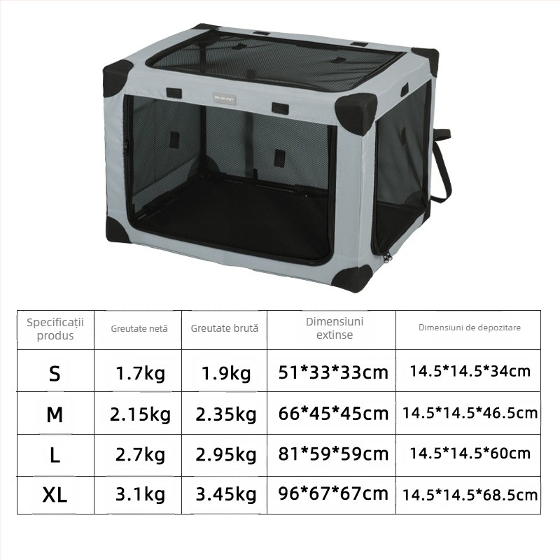 Cușcă pentru câini transfrontalieră, cușcă spate, mașină pentru câini mari, cușcă pliabilă pentru pisici
