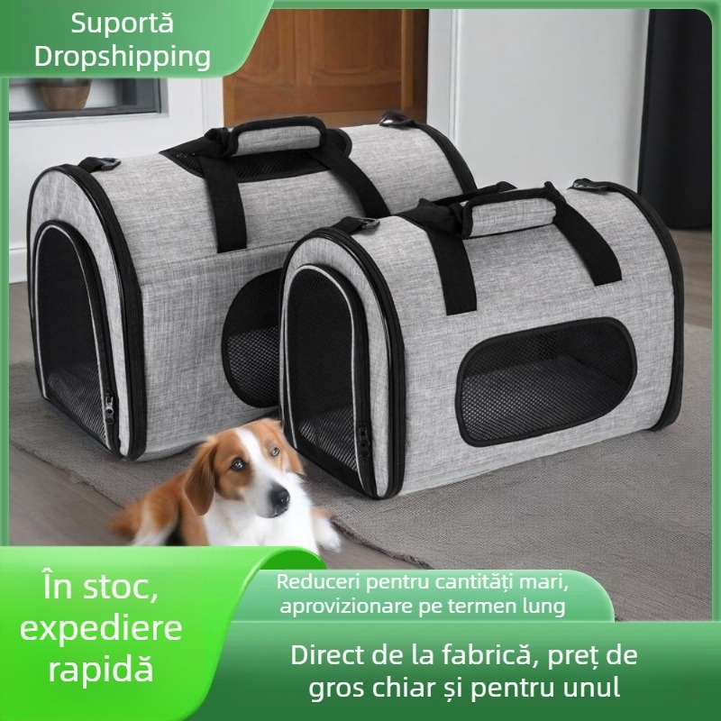 Geantă respirabilă ventilată pentru animale de companie, geantă de umăr unic pentru pisici și câini în aer liber, geantă crossbody pentru câini de pluș, geantă multifuncțională pentru animale de companie, consumabile pentru animale de companie