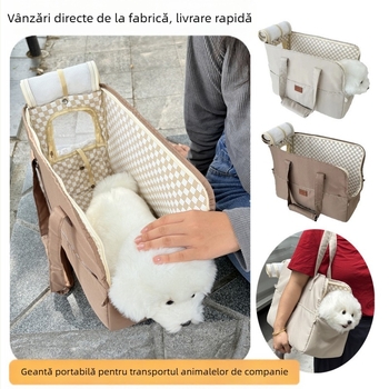 Geantă de umăr pentru animale de companie, geantă de călătorie pentru pisici și câini, geantă de plasă respirabilă cu fereastră, geantă de excursie pentru pisoi și câini, geantă de câine respirabilă și portabilă