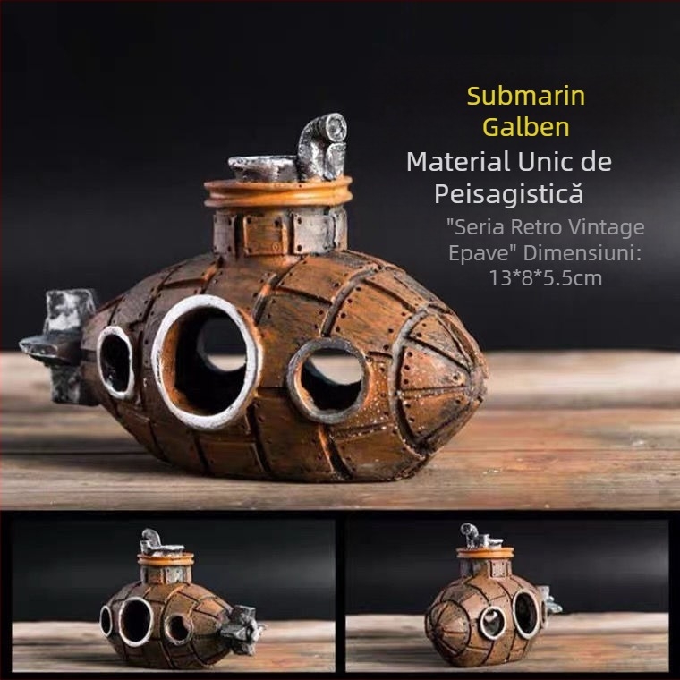 Acvariu decor acvariu subacvatic, simulare peisaj acvariu, casă de evadare, acvariu, decorațiuni interioare, pește rezervor, pește mic, casă de evadare, rășină, ornamente