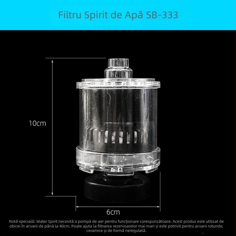 Songbao goblin de apă trei-în-unu filtru ceramic rotund acvariu de pește mic acvariu de pește oxigenat mini toaletă pneumatică cu aspirație