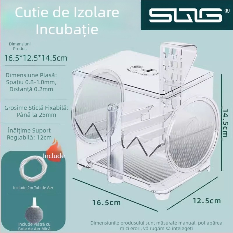 SQG Acvariu de pește Hatch Cutie de izolare Acrilică Guppy Cutie de reproducere Pești Tropicali Pești Mici Pești Juvenili Hatch Casă de producție