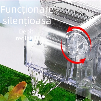 Filtru pentru acvariu, filtru cascadă mic, aerator, acvariu, montat pe perete, pompă de filtrare, mut, extern, agățat, reglabil